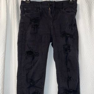 Express Black ripped (with some mesh) super stretchy and soft jeans